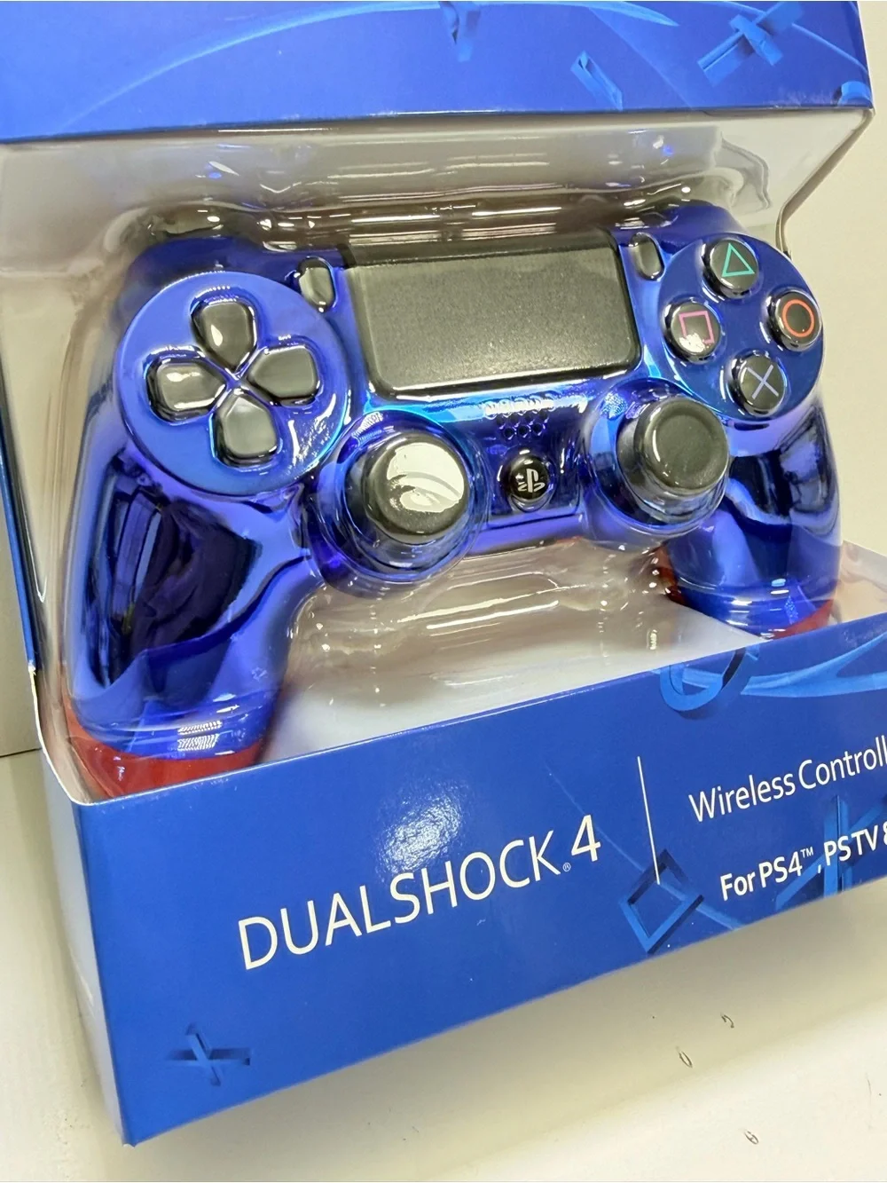 Sony DualShock 4 Wireless Controller - Metallic Blue with Red Accents